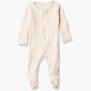 L'ovedbaby Unisex Organic Baby Zipper Footie
 size 3/6m cream ivory